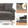 Merax 2-Sitzer Doppelsofa mit dicken Kissen, Holzbeinen und Produktbild-Vorschau 4