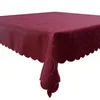 Tischdecke 110x110 cm Bordeaux Damast Ornamente eckig Produktbild-Vorschau 2