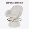 A swivel chair is shown on a plain background with text and graphics indicating its 360-degree rotation feature. Podgląd zdjęcia produktu