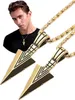 Collana unisex con punta di freccia azteca, oro/argento, Anteprima dell’immagine prodotto 2