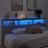 LED-Kopfteil mit Ablage Betongrau 220x17x102 cm Produktbild-Vorschau 4