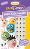 The image shows the packaging of cake decorating supplies, specifically candy eyes, with examples of decorated cakes and cake pops. Náhled obrázku produktu