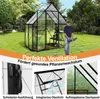UISEBRT Premium Gewächshaus Aluminium 125x180x195cm, 2.25m² Produktbild-Vorschau 4