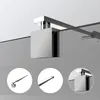 A close-up view of a shower wall stabilizer bar, with smaller inset images showing different angles and details of the product. Produktbild-Vorschau