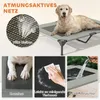 PawHut Hundeliege Outdoor mit Dach, Erhöhtes Hundebett für Produktbild-Vorschau 6