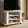 FineBuy TV Lowboard Bianco 78 cm – Mobile hi-fi con piano Anteprima dell’immagine prodotto 1