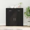 Buffet vidaXL noir aspect chêne 78 x 38 x 80 cm en Voir les images du produit 1