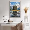 Gerahmtes Poster - Rahmen in heller Eiche - See Landschaft Produktbild-Vorschau 6
