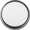 A close-up, top-down view of a single, round lithium battery. Produktbild-Vorschau
