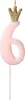geburtstag Abdeckung Nummer 6 rosa 9,5cm 71794 Produktbild-Vorschau 1