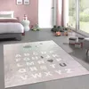 Kinderteppich ABC Alphabet Spielteppich mit Elefant rosa Produktbild-Vorschau 1