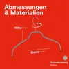 MAWA Kleiderbügel, 10er-Set, rutschfest, 41 cm, Steingrau, Produktbild-Vorschau 5