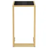 A product shot of a black and gold side table against a white background. Podgląd zdjęcia produktu