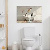 Wanddeko 90x60 cm - BadezimmerPinguine, Leinwand Bilder, Produktbild-Vorschau 3