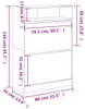 vidaXL Botník se 2 záklopkami dub Sonoma 80x34x116 cm Náhled obrázku produktu 8
