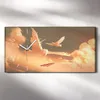 Dekor Leinwand Uhr Wandbilder 60x30 Vogelförmige Wolke im Produktbild-Vorschau 2