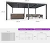 PURPLE LEAF Pergola 3,65x6m Wasserdicht Winterfest, Produktbild-Vorschau 3