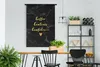 MuchoWow® Wandteppich Wandbehang Zitat - Kaffee - Gold - Produktbild-Vorschau 2