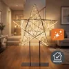 LED Metall Stern schwarz auf Fuß mit Twinkle Effekt für Produktbild-Vorschau 7