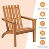 COSTWAY Adirondack Chaise de jardin Fauteuil de jardin en Voir les images du produit 4