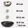 Miniteich Set Schale Schwarz bauchig, Schwimm Teelichter Ø Produktbild-Vorschau 3