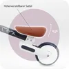 Close-up of a balance bike/tricycle seat and wheel assembly with text and graphics indicating features. Anteprima dell’immagine prodotto