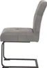 Side view of a gray dining chair with a cantilever base. Anteprima dell’immagine prodotto