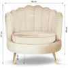 MG Design Samt Muschelsessel in Beige - Moderner Produktbild-Vorschau 7