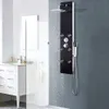 A modern bathroom with a black glass shower panel. Podgląd zdjęcia produktu