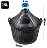 KADAX Balon Butla Gąsior Na Wino W Koszu z Zakrętką 15 L Podgląd zdjęcia produktu 3