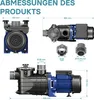 Pool Pumpe 10800 l/h 180 W Schwimmbadpumpe Filterpumpe Produktbild-Vorschau 4
