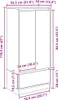 vidaXL Skříňka se zásuvkou Bílá 55,5x34x119,5 cm Materiál Náhled obrázku produktu 8