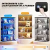 Vrijstaande glazen vitrine met gebogen glazen deur, 4 Productafbeelding-voorbeeld 7