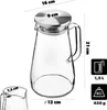 KADAX Glaskaraffe 1.5L, Wasserkaraffe mit Sieb und Deckel Produktbild-Vorschau 3