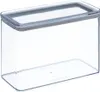 A clear plastic food storage container with a gray lid. Náhled obrázku produktu
