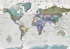 Vlies Fototapete - Geography study - world map with signed Produktbild-Vorschau 5