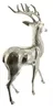 grande statue décorative "cerf" en aluminium, argent Voir les images du produit 5
