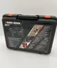 A black plastic carrying case for a Black & Decker 710W rotary hammer drill. The case has an orange handle and latches, and features product images and text in multiple languages. Produktbild-Vorschau