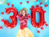 Palloncino in foil Numero 7 rosso, 86 cm Anteprima dell’immagine prodotto 5