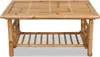 A front view of a bamboo coffee table with a lower shelf. Anteprima dell’immagine prodotto