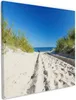 Wallario Premium Leinwandbild Auf dem Sandweg zum Strand - Produktbild-Vorschau 1