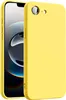 A yellow phone case is shown next to an iPhone. Produktbild-Vorschau