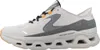 A side view of a white and gray Skechers sneaker. Voir les images du produit