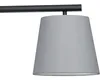 A close-up view of a gray lampshade attached to a black metal rod. Anteprima dell’immagine prodotto