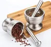 Edelstahl Mörser mit Stößel Lebensmittelecht Pestle and Produktbild-Vorschau 5