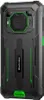 The back of a rugged smartphone with green accents. Produktbild-Vorschau