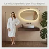 S'AFIELINA 85×50 cm Specchio asimmetrico LED - Specchio da Anteprima dell’immagine prodotto 3