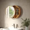 Badkamerspiegelkast Vicco Silva Bamboe 50 x 50 cm met 5 Productafbeelding-voorbeeld 3