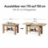 ASTRA Couchtisch ausziehbar & höhenverstellbar 110–150 × 68 Produktbild-Vorschau 3