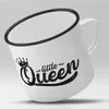 Huuraa Emaille Tasse Little Queen Geschenk Kaffeebecher Produktbild-Vorschau 2